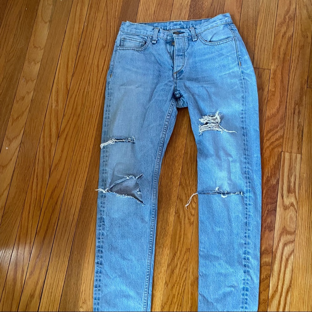 Rag and Bone Ripped High Waisted Jeans